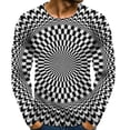 thumbnail image 3 of TIHLMK Mens Long Sleeve T Shirts Summer Men's Printing Collar Pullover Tops Casual Slim Fit Long Sleeve T-Shirt, 3 of 3