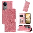 thumbnail image 1 of Funda tipo cartera GANGXUN para Vivo V50 , diseño girasol, cuero PU, soporte, cierre magnético, tarjetero, 1 of 4