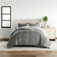 thumbnail image 2 of Comfort Canopy - King Gray / Light Gray Bedding Bundle, Reversible Microfiber Comforter and Patterned Sheet Set, 2 of 13