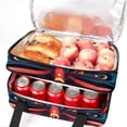 thumbnail image 5 of Butterfly Double Layered Insulated Refrigerated Lunch Bag with Two Compartments, Large Capacity, and Hand Carry - 7.1x11.4x16.1 Inches, 5 of 6