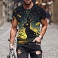 thumbnail image 2 of Floleo Mens Casual Easter Bunny T-Shirt Funny 3D Pattern Printed Graphic Tees for Men Summer Short Sleeve Round Neck Basic T Shirts, 2 of 5