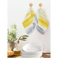 thumbnail image 2 of Yellow Grey Kitchen Dish Towels for Drying Dishes Set of 2, Vintage Farmhouse Abstract Oil Painting Waffle Weave Microfiber Hand Tea Bathroom Towels Quick Dry & Absorbent Towel 12x12, 2 of 7