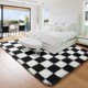 thumbnail image 3 of Alfombra KICMOR en blanco y negro, mullida y suave, 120 x 180 cm, 3 of 7