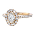 thumbnail image 4 of 14K Yellow Gold 1-1/3 cttw. Certified Diamonds Oval-cut Halo Engagement Ring by Hollywood Hills Jewelers, 4 of 6