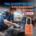 thumbnail image 2 of Luggage Lock Forge de acero inoxidable de doble apertura aprobado por la TSA, 2 of 8