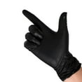 thumbnail image 3 of 100 guantes de PVC para alimentos, de alta elasticidad, para limpieza y catering, color negro, talla L, 3 of 14