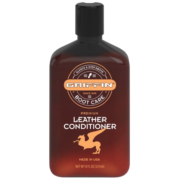 Griffin Boot Care Leather Conditioner - Water-based Leather Softener - 8 oz.