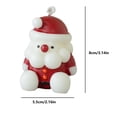 thumbnail image 3 of Santa Claus Scented Candle - Handmade Holiday Wax Candle with Sweet Fragrance, 3.14 Inch Red Christmas Decorative Candle for Festive Ambiance Red, 3 of 8