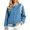 Navy, variant on Women’s Fleece Lined Striped Rib Baseball Varsity Jacket, Snap Button Long Sleeve Pocket Thick Polyester Winter Coat Size S-4XL Plus Size Friendly