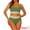 Army Green, variant on DARING DIVA 2 Pieces High Waisted Ribbed Swimsuit Swimwear S Rose Red