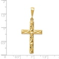 thumbnail image 3 of 14k Yellow Gold Reversible Latin Cross Charm Pendant, 3 of 7