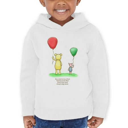 

Pooh Bear W Balloons Hoodie Toddler -Smartprints Designs 4 Toddler