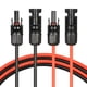thumbnail image 1 of Cable de extensión Irfora 1 par 20 pies negro + 20 pies rojo 10AWG Cable de extensión de panel solar con conector hembra y macho Irfora Cable de extensión, 1 of 5
