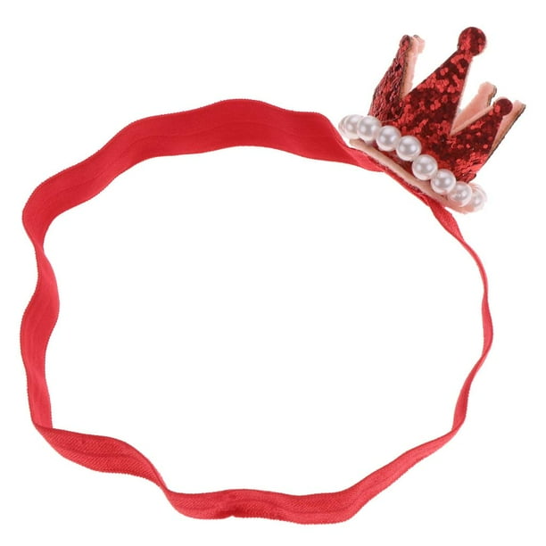 Tiaras con de para bebés y niñas para decoración de de cumpleaño accesorios para el cabello , Rojo yotijar diadema de corona de flores