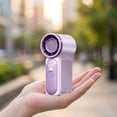 thumbnail image 5 of Portable Handheld Mini Fan with Digital Display Turbine, Type-C Usb Rechargeable High Wind Outdoor Personal Fan for Travel Beach Essentials Camping Hiking Office Commuting Library Sports, 5 of 9