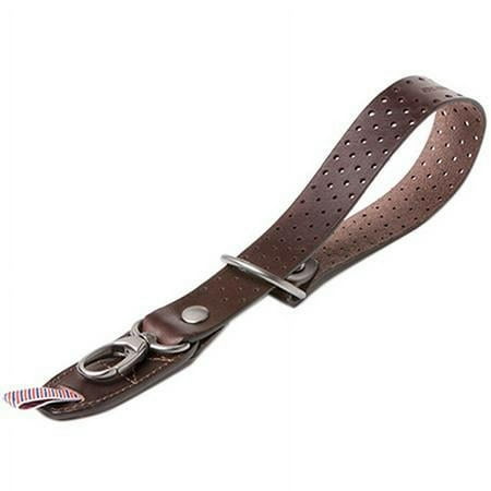 UPC: 0810145014059 | Razor Cut Camera Wrist Strap Perforated Dark Brown Leather