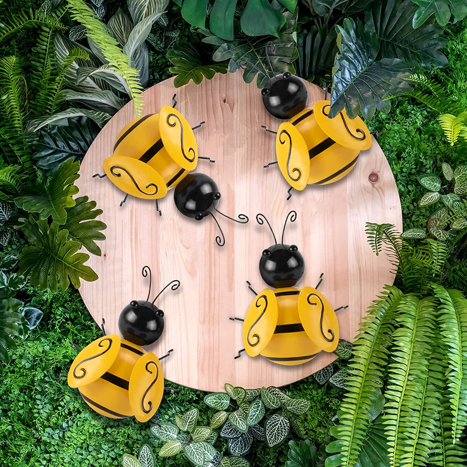  Yardwe 5pcs Inspirational bee Wall Art Bumblebee Kitchen Decor  Inspirational Wall Decor Wall Art Pendant bee Scene Pendant Iron Home  Decoration Wall Ornaments Metal Outdoor 3D The Sign : Patio