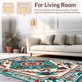 thumbnail image 2 of ODIKA 5'x7' Machine Washable Non-Slip Area Rug, Vintage Paisley Medallion Motif High Traffic Rug, Red, 355602, 2 of 7