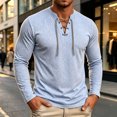 thumbnail image 2 of Tisuna Long Sleeve T-Shirts For Men Lightweight V Neck Tops Men Solid Tshirts For Sport Workout Size M, 2 of 8