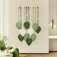 thumbnail image 3 of Hariumiu Leaf Macrame Tapestry Bohemian Wall Hanging Ornament Handmade Macrame Home Decoration for Living Room Bedroom Corridor, 3 of 8
