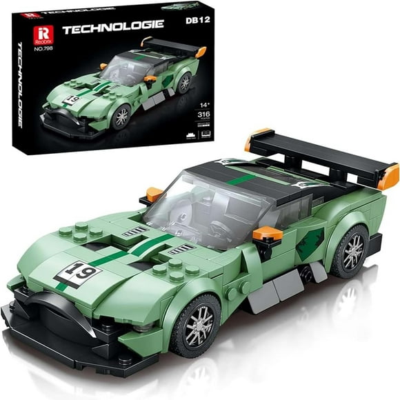 ERDS-798 Aston Martin DB12 Toy Car Building Blocks, Model Car Kit for Display and Collectible, Race Car Building Toy for Boys and Adults, Compatible with Lego, 316 Pieces
