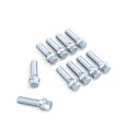 thumbnail image 6 of 10pcs Extended Silver 12x1.5 Lug Bolts (50mm Shank Length, Cone Seat) Not OEM Length - Compatible with BMW 128i 135i 318i 320i 325i 328i 335i M3 525i 528i 530i 535i M5 Z3 Z4 E36 E46 E60 E90 E92 E93, 6 of 8