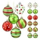 thumbnail image 2 of xihome Juego de 6 adornos navideños de plstico mate de 6 cm, bolas pintadas con colgadores de cuerda para decorar el rbol de Navidad., 2 of 9