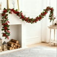 thumbnail image 4 of Guirlande de Baies Artificielles, Ensemble de 2 Pcs, Vigne Festive avec Baies Rouges, Décoration de Noël avec Tiges Flexibles, Longueur 175 cm pour Fête, Décoration Intérieure, 4 of 8