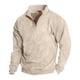 thumbnail image 1 of Blusa y camisa de manga larga con cuello alto para hombre, estilo casual, con retazos, color liso, blusa de manga larga con cuello alto y botones para hombre., 1 of 5