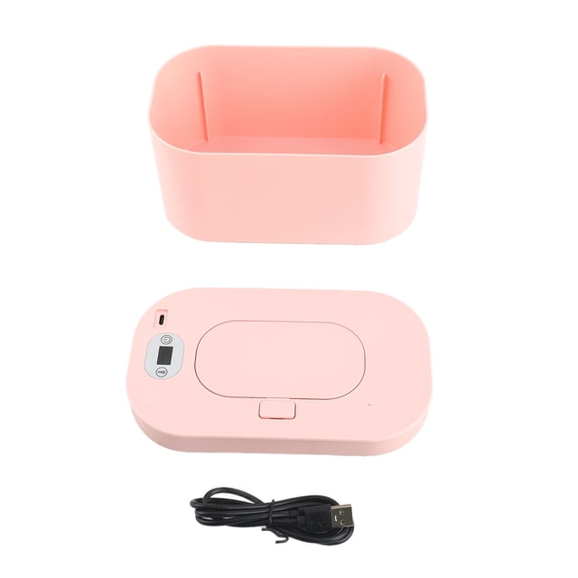 Calentador de Toallitas para Bebé Con Carga Inalámbrica para Coche, Temperatura Ajustable, Gran Capacidad, Calefacción Inteligente, Ligero
