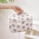 thumbnail image 2 of Bolsa de maquillaje RSRSLEII acolchada de pana grande para mujer, rosa, 2 of 6