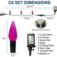 thumbnail image 4 of Guirnalda de luces Twinkle Star C6 100 bombillas LED morado 33 pies, 4 of 6