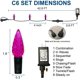 thumbnail image 4 of Guirnalda de luces Twinkle Star C6 100 bombillas LED morado 33 pies, 4 of 6