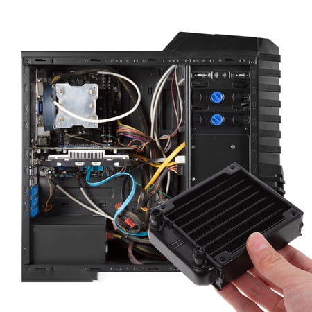 Milisten Aluminum Alloy PC Cooling Fan Set with Heat Sink Cooler, 3.94 x 3.18 x 0.98 Inches, Efficient Computer Cooling Solution