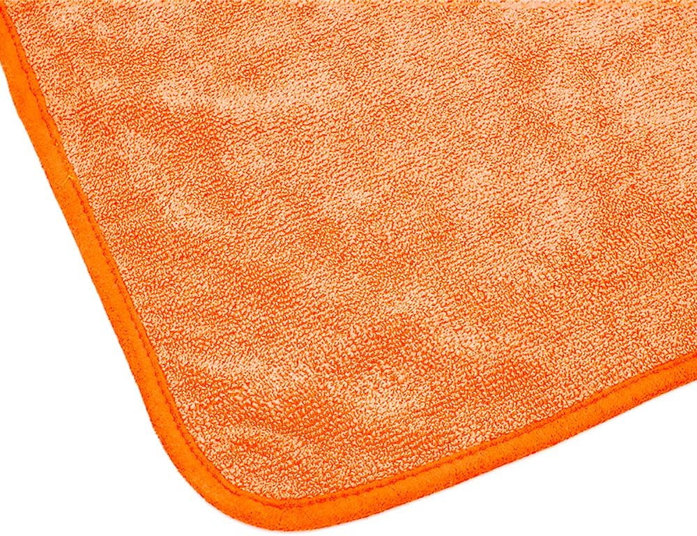 The Rag Company – Premium FTW – Microfiber Cleaning Towels for Glass, Windows, Mirrors & Polished Surfaces, Streak-Free, Scratchless, 16in x 16in, Orange, 3-Pack