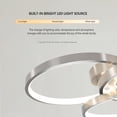 thumbnail image 6 of Jopath 20" Modern Dimmable LED Ceiling Light Fixture, Circular 3-Ring Design, Contemporary Brushed Nickel Finish for Living Room, Bedroom & Office, 6 of 8