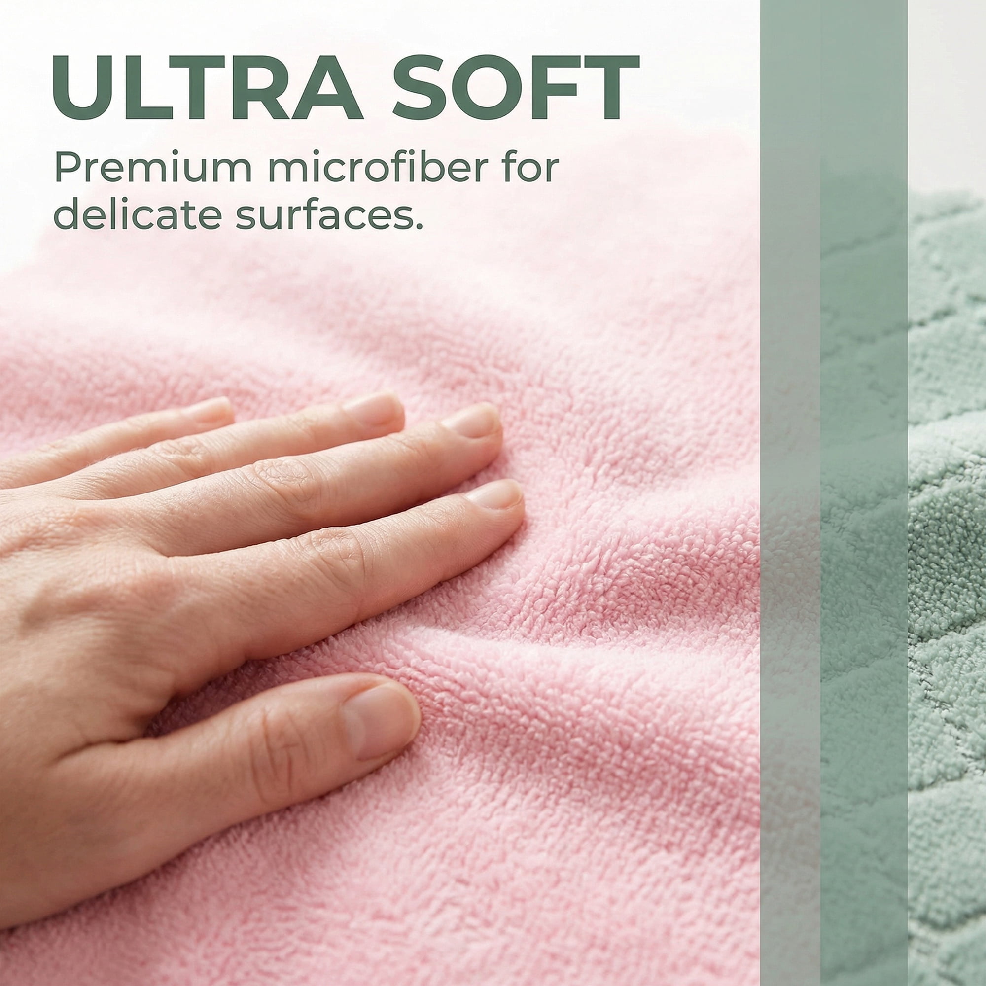 Unique Bargains 3pcs Kitchen Absorbent Microfiber Cleaning Towels Pink Blue 10" x 10"