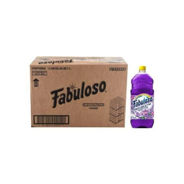 Pack de 12 Limpiador Multiusos Fabuloso Lavanda de 1 L Fabuloso Lavanda de 1 L