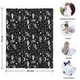 thumbnail image 4 of Black White Gothic Hand Snake Bat Pattern Blanket,Comfortable Soft Lamb Wool Throw Blanket,All Season,Warm Lightweight Blankets for Sofa Bed Couch Living Room Chair,30"x40", 4 of 4