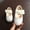White, variant on Toddler Girls Rhinestone Lace Flats Patent Leather Solid Color Fashion Casual Shoes for Kids Children White 12M(31)