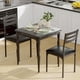 thumbnail image 1 of 2 - person dining mesa set: 3 - piece set con spiral mesa legs para small kitchens, apartments (negra), 1 of 6