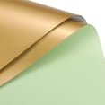 thumbnail image 1 of Unique Bargains Double Sided Color Flower Wrapping Paper Light Green+Gold 22.8'x22.8' Waterproof 20 Pack, 1 of 5
