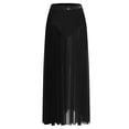 thumbnail image 2 of Sholeno Women Sheer Chiffon Long Dance Skirt for Belly Ballet Dancing Performance Maxi Skirt Black XXL, 2 of 4