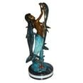 thumbnail image 2 of Nifao Mermaid with 3 dolphins Bronze Statue – Home Decor Sculpture, 16"L x 10"W x 25"H, 2 of 11