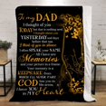 thumbnail image 6 of Fancy to My Dad from Daughter Flannel Fleece Throw Blanket 60"x50", Grateful Love Birthday Gift Throws Blankets, Happy Father's Day Present for Sofa, Super Cozy Lightweight Father Gifts Idea Style 6, 6 of 12
