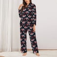 thumbnail image 2 of Lsque Rose Flowers Pattern Long Sleeve Pajama Set for Women - Soft 2-Piece Sleepwear and Loungewear Set with Pockets, Comfy Nightwear-Medium, 2 of 7
