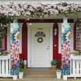 thumbnail image 2 of SEANATIVE Boho Mandala Flower Porch Banner Decor 2 PCS Hanging Banner Porch Flags Vertical Sign for Front Door Porch Home Yard Decor Holiday Farmhouse 70.9x12.6 Inch, 2 of 7