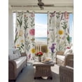 thumbnail image 4 of Spring Botanical Blackout Curtains, Light Blocking Print Window Curtains, Colorful Cottagecore Blooms Flower Thermal Insulated Window Drapes for Living Room Kitchen Cafe 2 Panels, 104"W x 52"L, 4 of 9