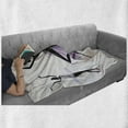 thumbnail image 6 of Ballet Soft Flannel Fleece Blanket, Ballerina Silhouettes Practising Classic Dance Performing Theatrical Art, Cozy Plush for Indoor and Outdoor Use, 70" x 90", Off White Black Mauve, by Ambesonne, 6 of 6