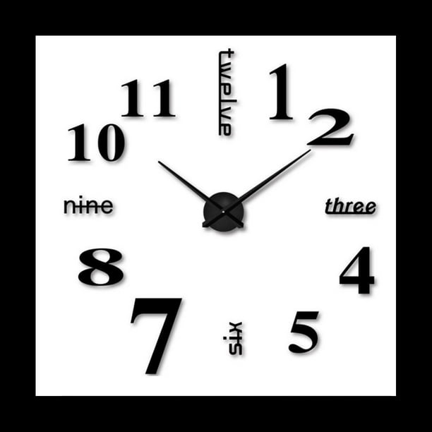 AcríLico 3D Pared Pegar DIY Reloj Dormitorio SalóN Espejo Reloj de Pared Reloj Silencioso